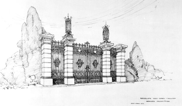 Alberto Calligaris, disegni e studi per il Castello Ceconi, (1912), Udine, Museo Etnografico del Friuli (Fondo Calligaris)