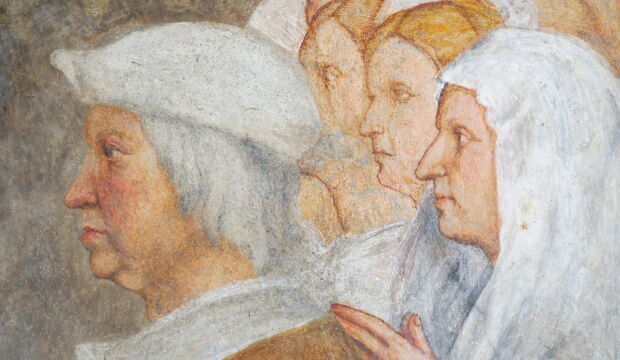 Gio. Antonio de' Sacchis detto il Pordenone, Madonna della Misericordia, partic.