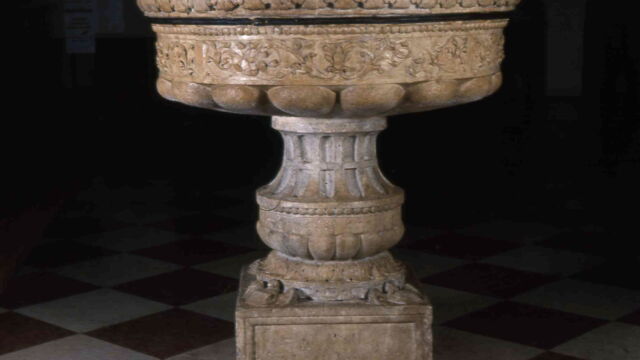 Pordenone, duomo, Pilacorte, acquasantiera, 1508