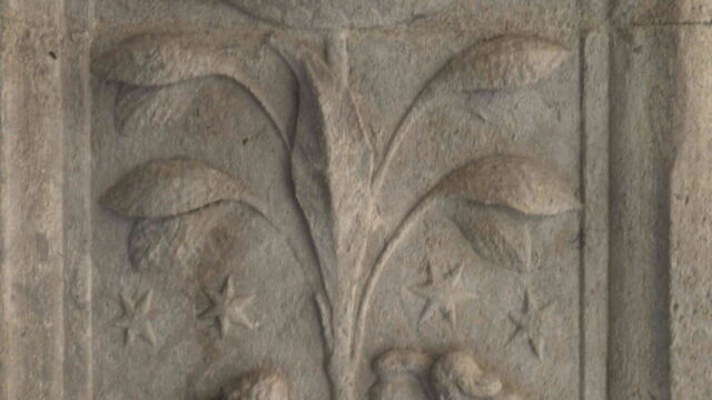 Pordenone, duomo, Pilacorte, particolare del portale (ph. Comoretto)