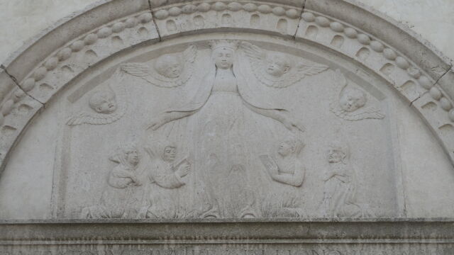 San Vito al Tagliamento portale Oratorio dei Battuti, Pilacorte, 1493