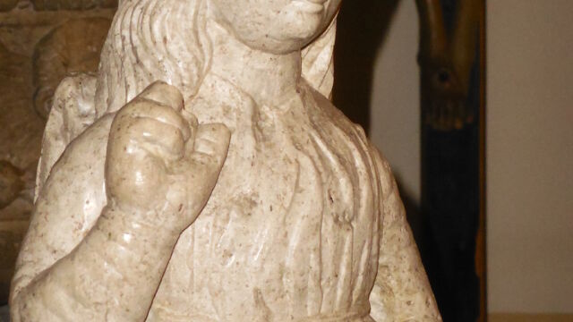 Sequals, Chiesa di Sant'Andrea, Angelo annunciante, partic